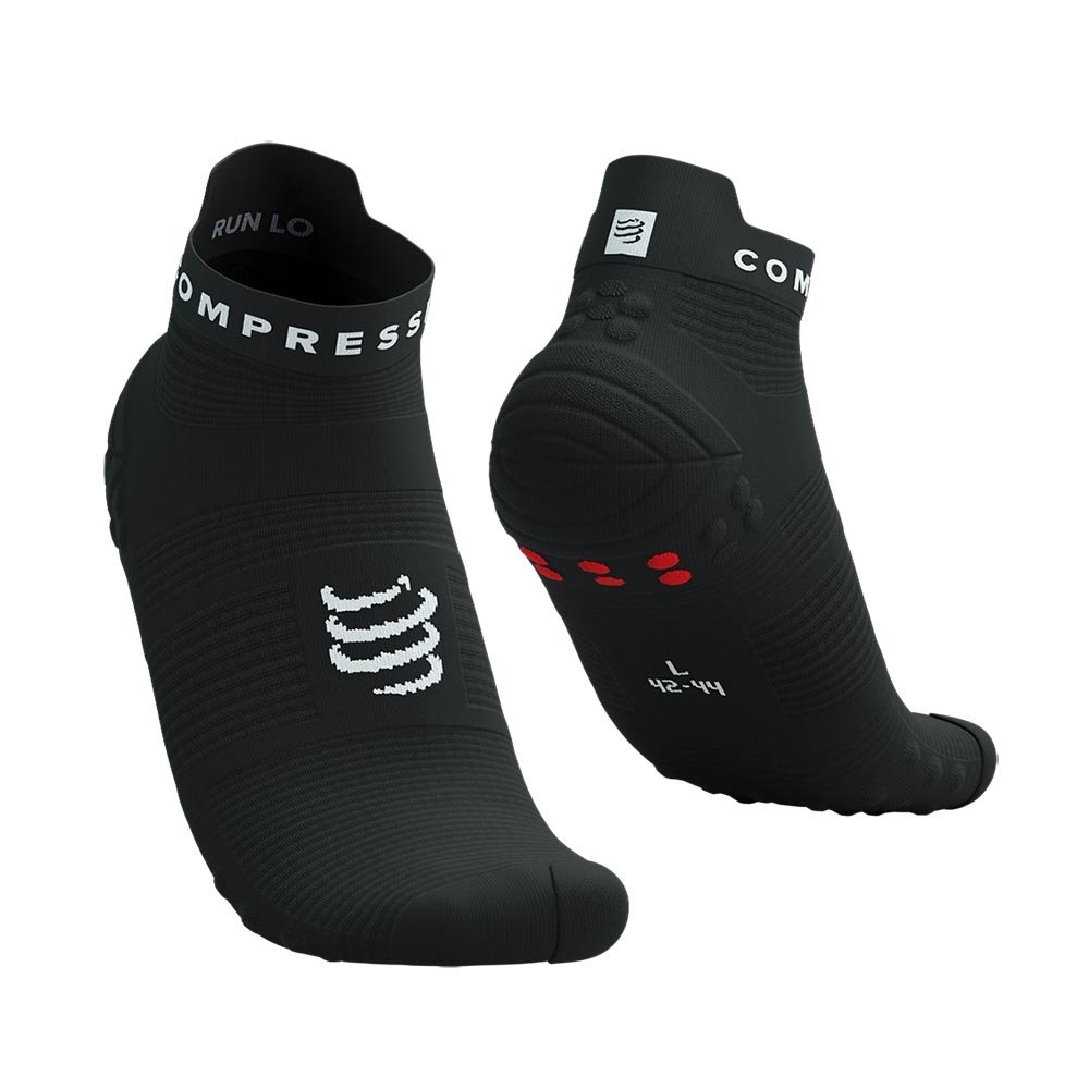 Șosete Compressport Pro Racing v4.0 Run Low U Negre și Albe