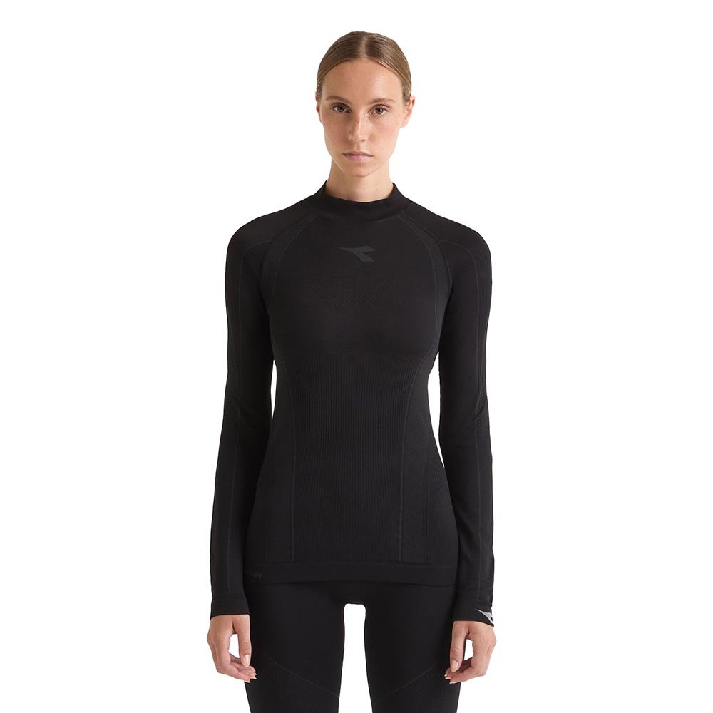 Tricou termic Diadora L. Turtle Neck Stratozero W negru