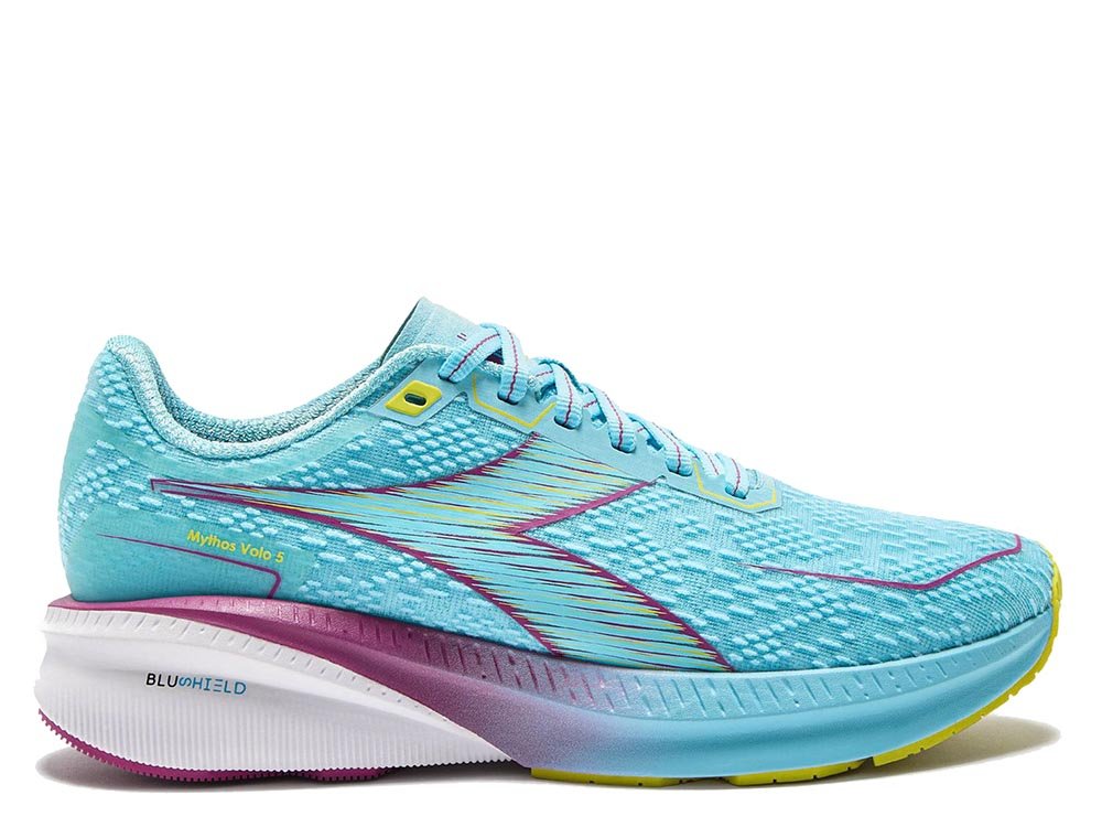 Pantofi sport Diadora Mythos Blushield Volo 5 albaștri și vișini
