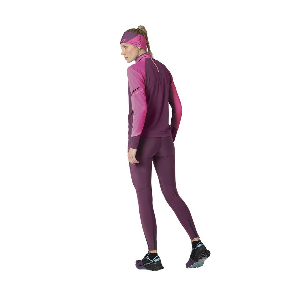Koszulka Dynafit Alpine Longsleeve 1/2 Zip Tee W Różowo-Burgundowa