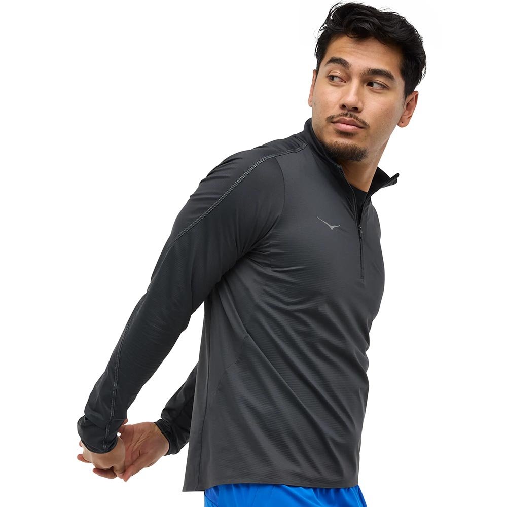 Koszulka Hoka GlideTech Quarter Zip M Czarna