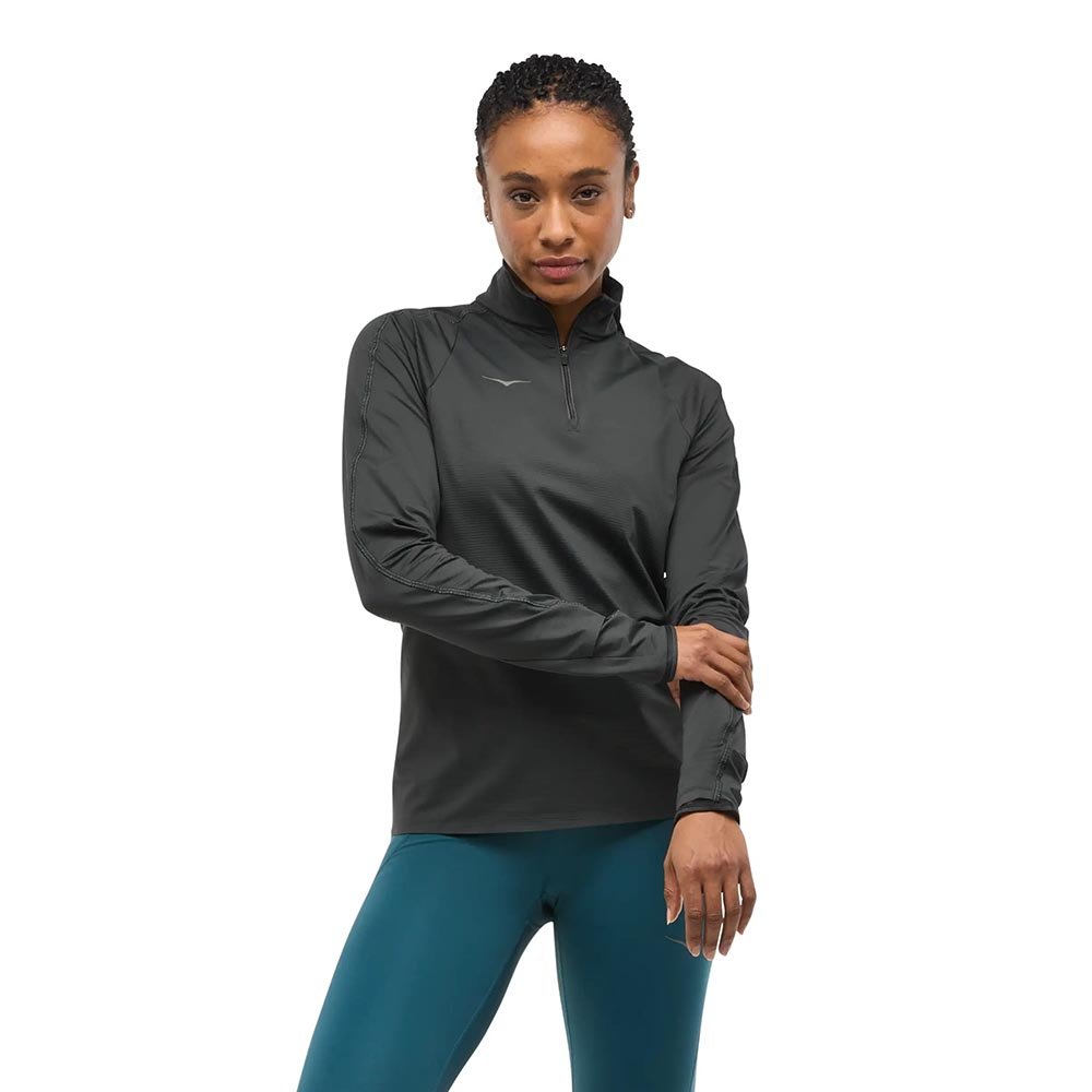 Koszulka Hoka GlideTech Quarter Zip W Grejpfrutowa