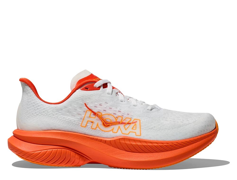 Pantofi Hoka Mach 6 W alb/portocaliu