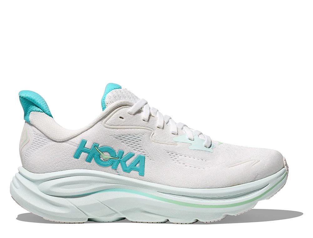 Hoka Clifton 10 W White and Turquoise Shoes