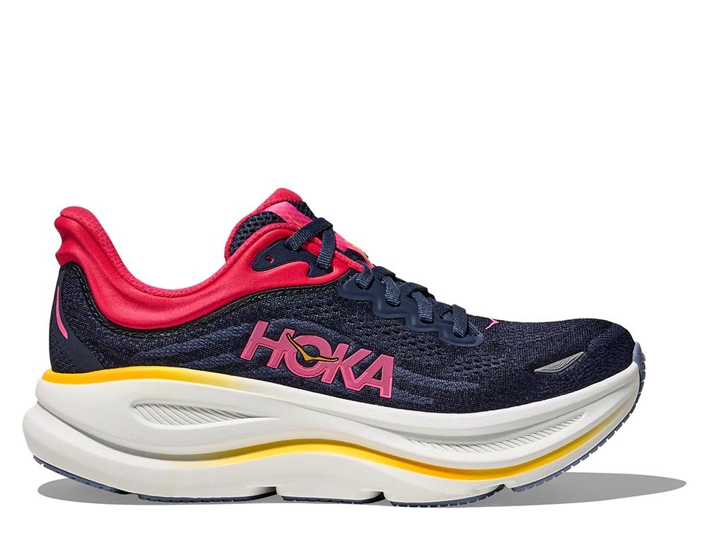 Hoka Bondi 9 W Navy Blue Pink Shoes