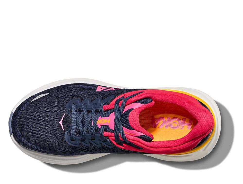 Hoka Bondi 9 W Navy Blue Pink Shoes