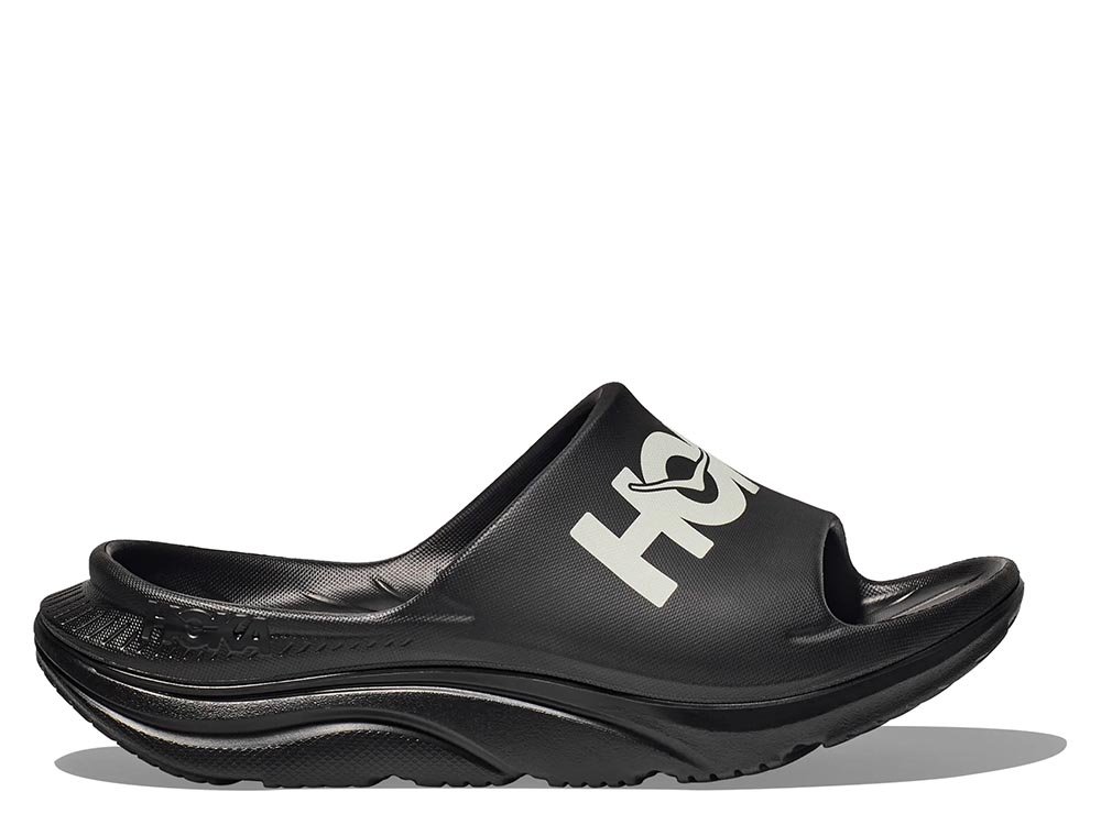 Sandale de recuperare Hoka Ora Athletic Slide U, alb-negru