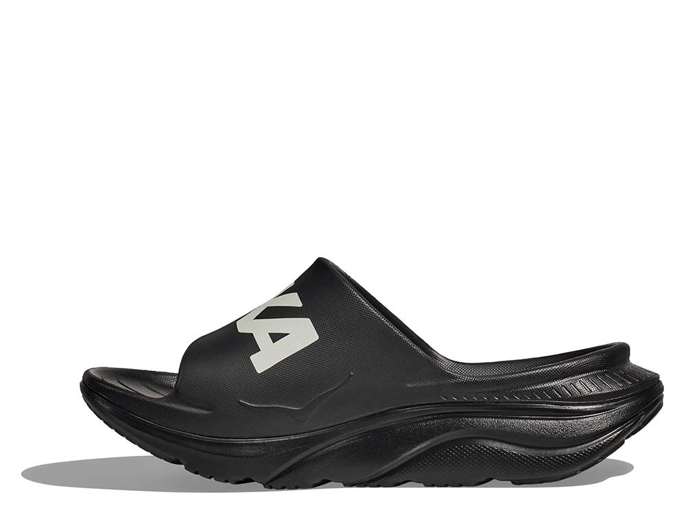 Sandale de recuperare Hoka Ora Athletic Slide U, alb-negru