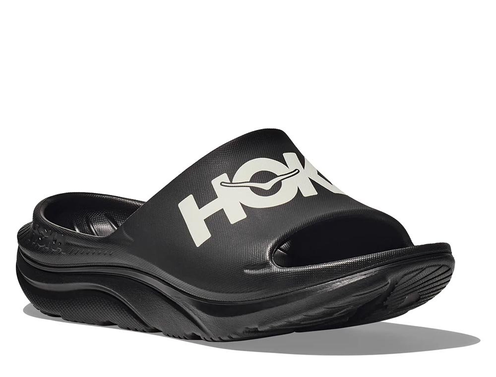 Sandale de recuperare Hoka Ora Athletic Slide U, alb-negru