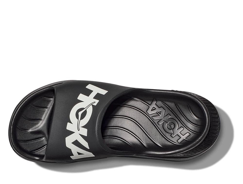 Sandale de recuperare Hoka Ora Athletic Slide U, alb-negru