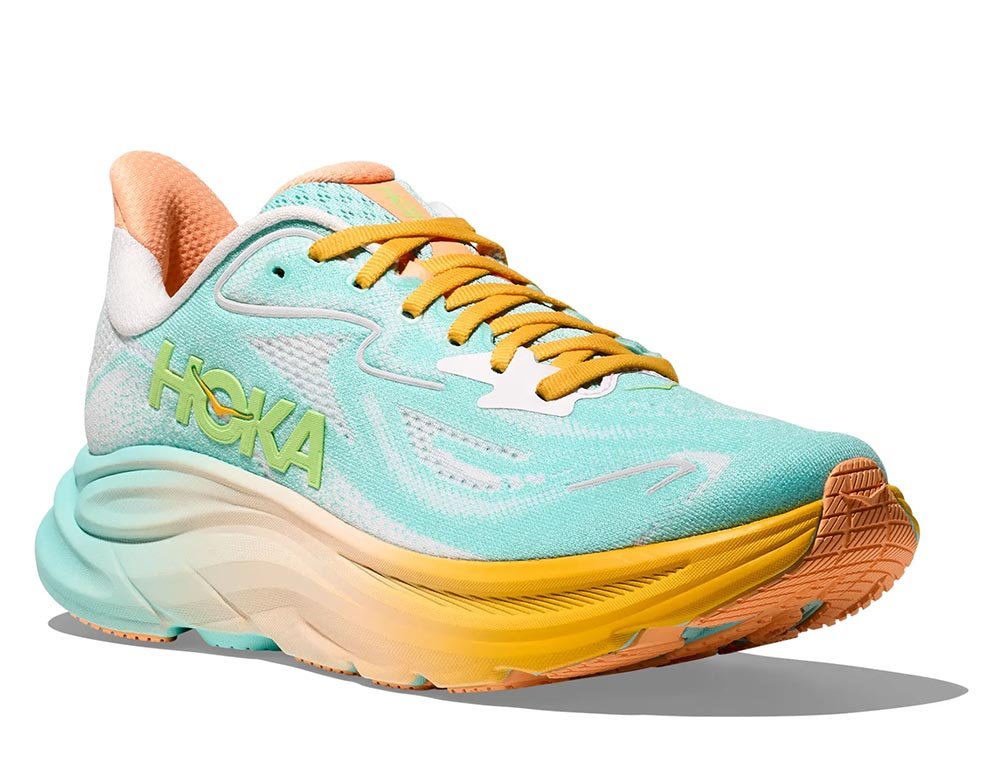 Hoka Clifton 10 W Shoes Blue and Orange