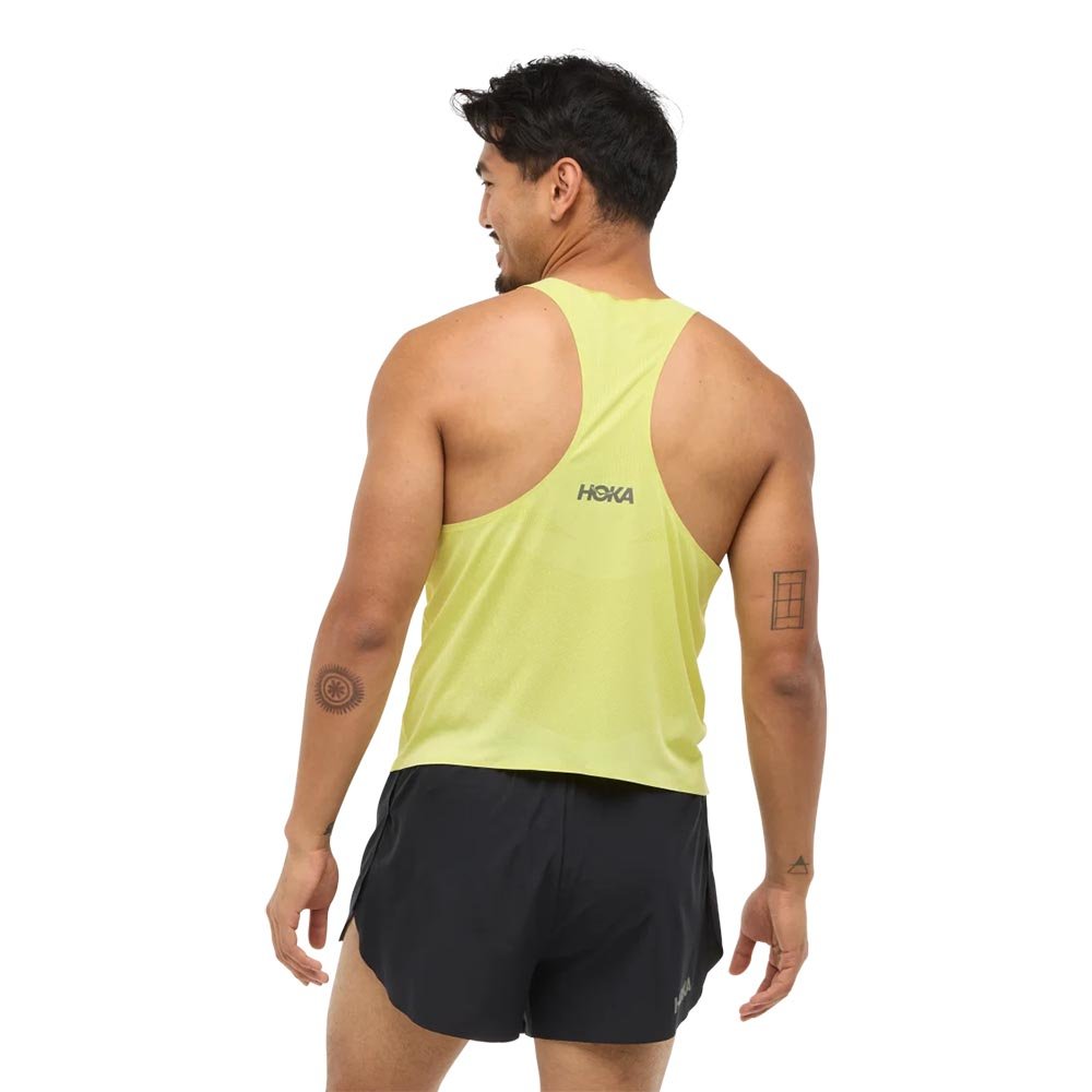 Koszulka Hoka Race Singlet M Limonkowa