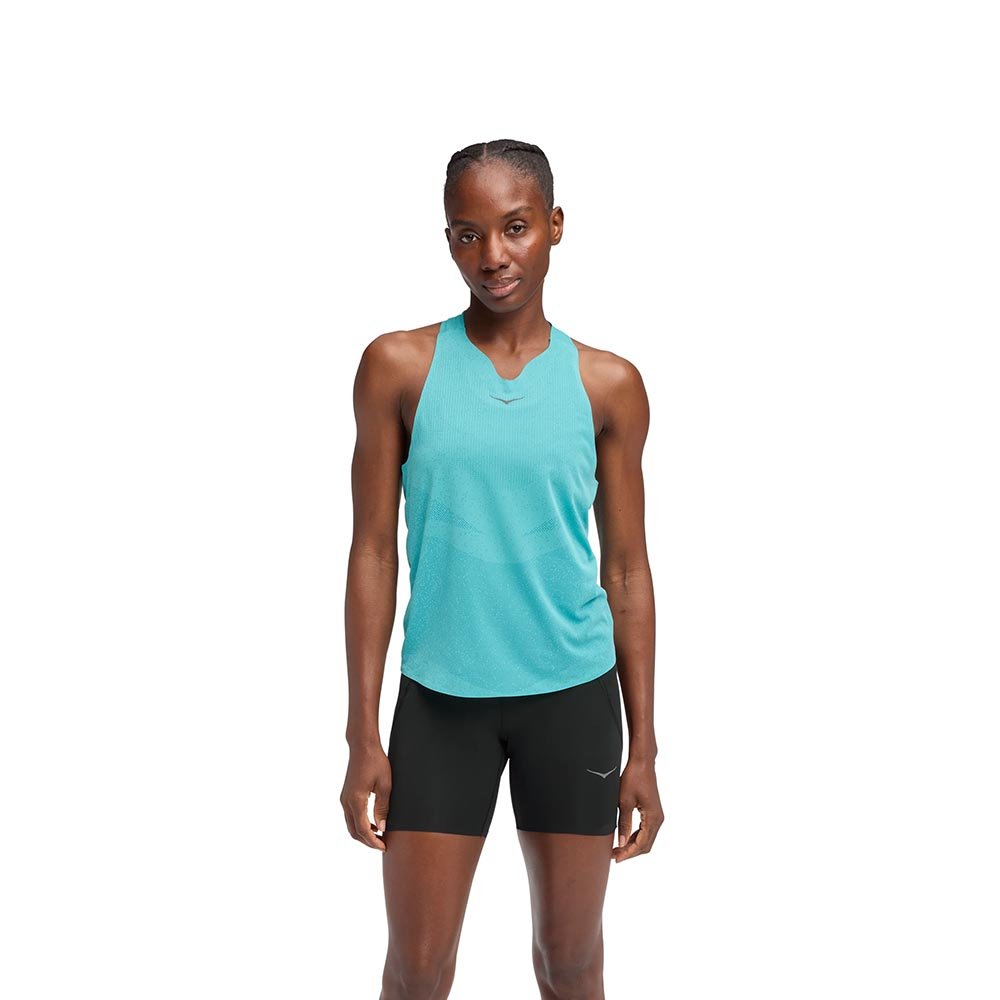 Hoka Race Singlet W Blue