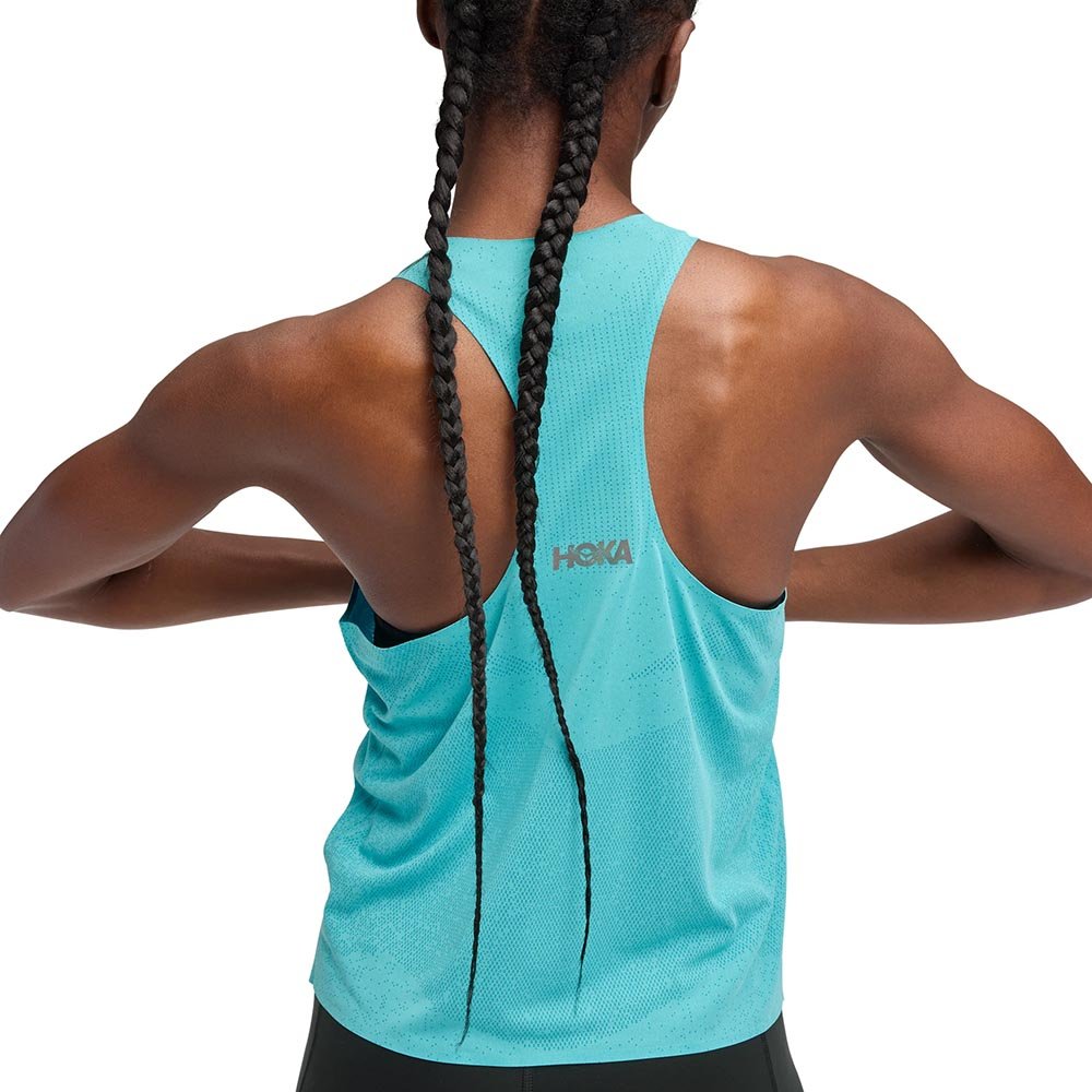 Hoka Race Singlet W Blue