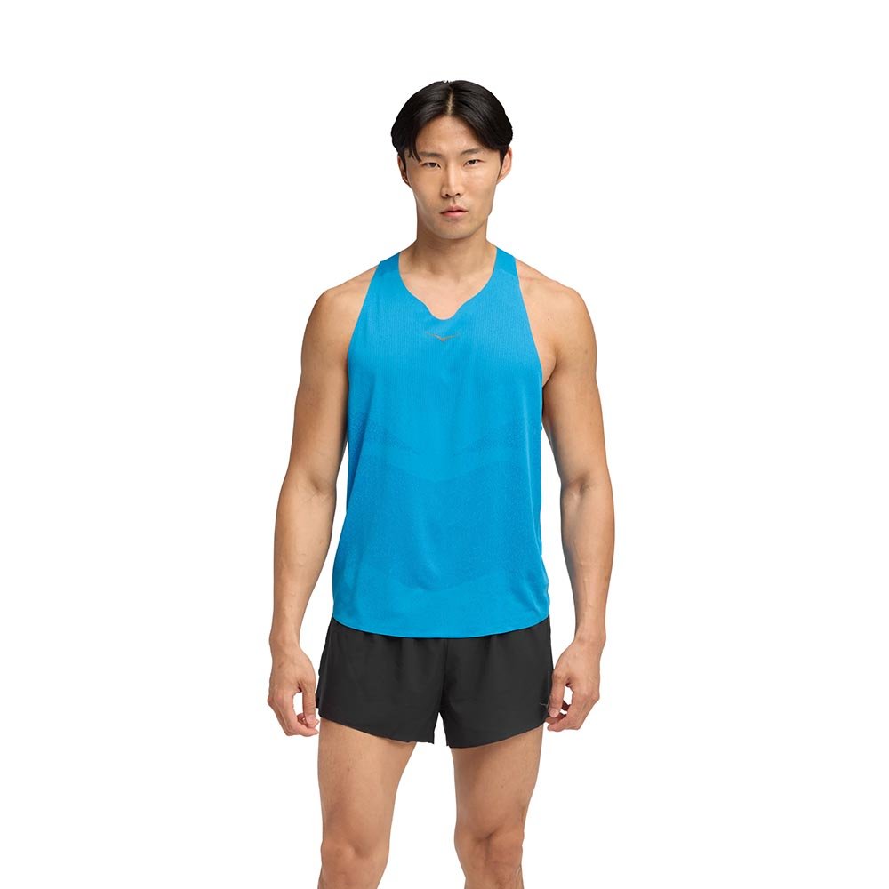 Hoka Race Singlet M Blue