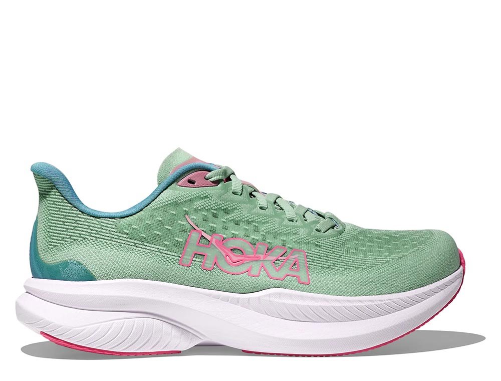 Pantofi sport Hoka Mach 6 W verzi și roz