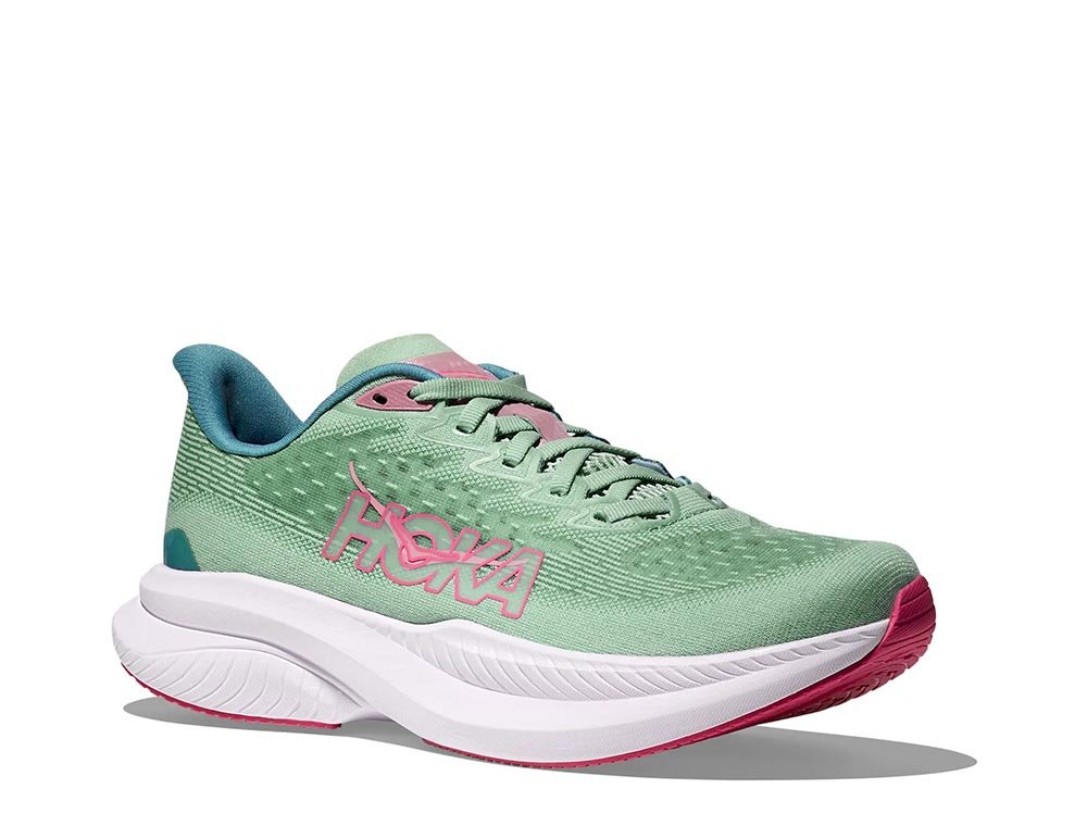 Pantofi sport Hoka Mach 6 W verzi și roz