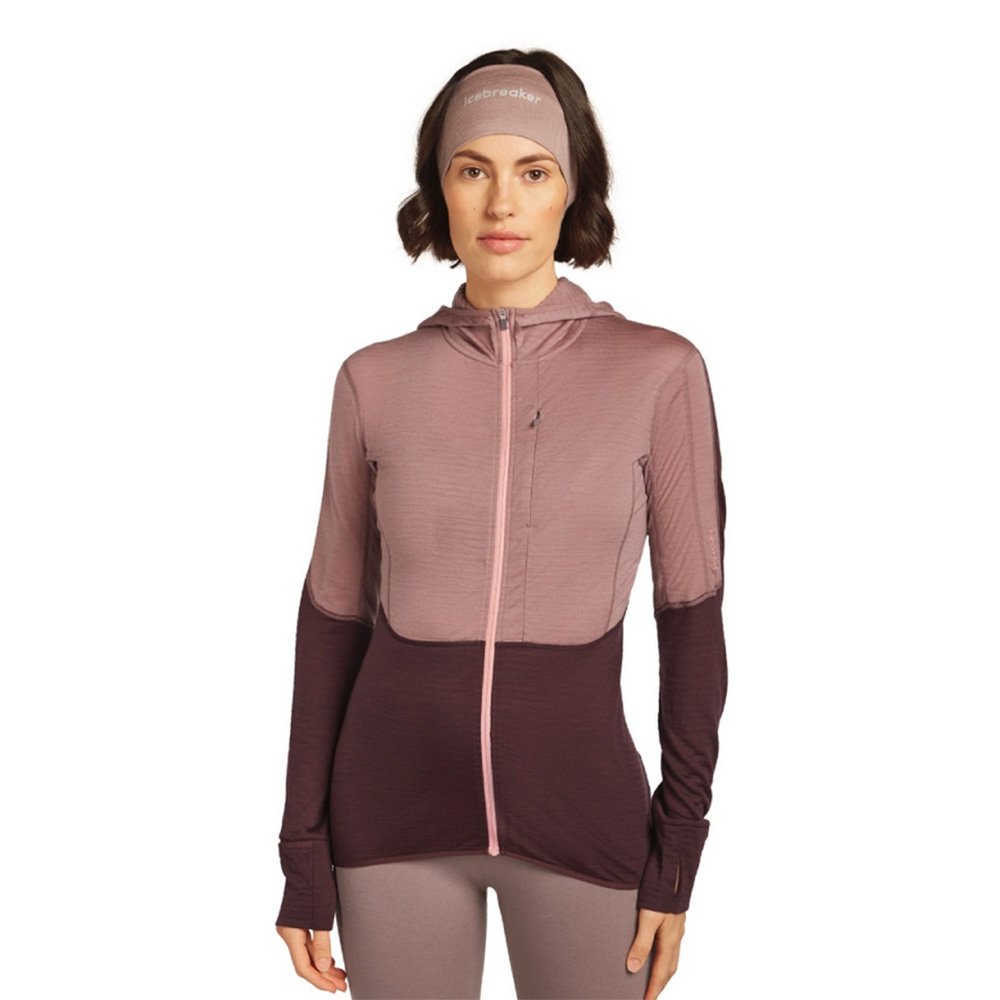 Bandă de păr Icebreaker Merino 200 Oasis U roz pudrat