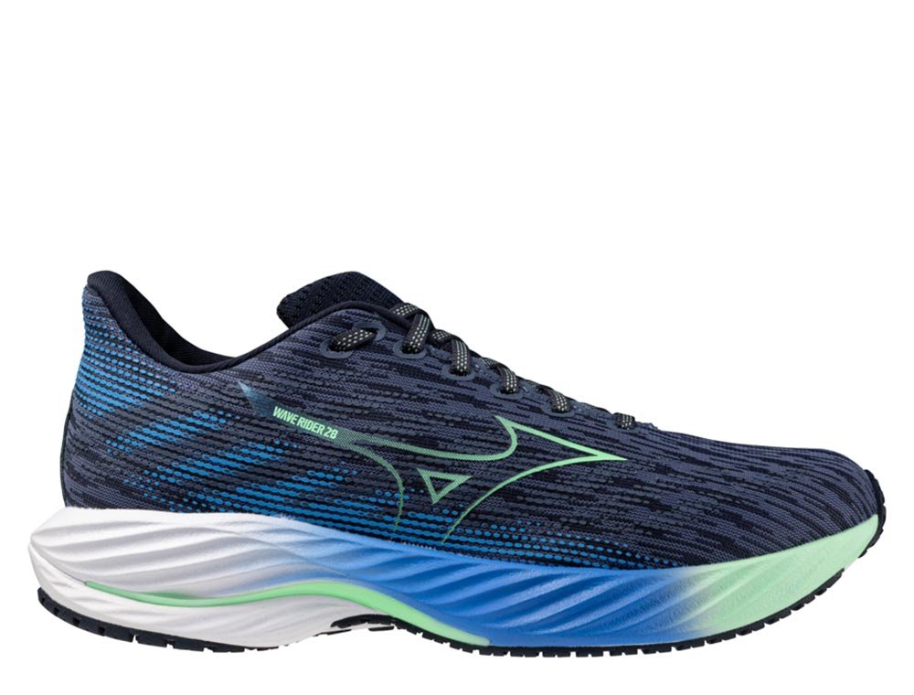 Mizuno Wave Rider 28 M Navy-Green Shoes [J1GC240351