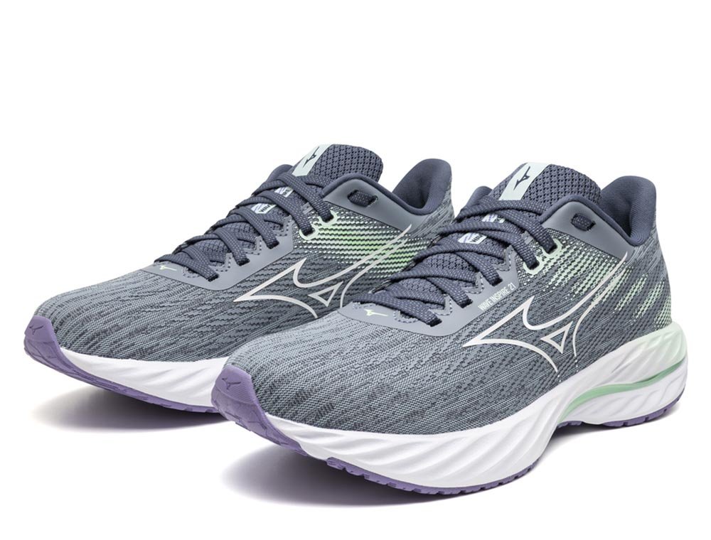 Mizuno Wave Inspire 21 W Purple Green Shoes