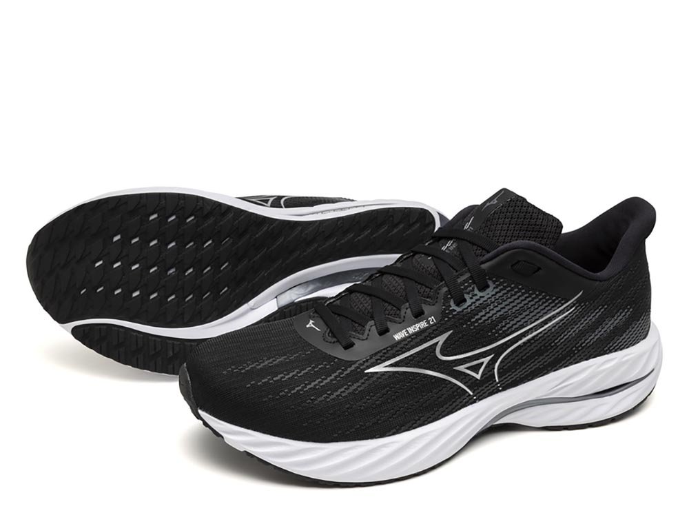Mizuno Wave Inspire 21 M Black and White Shoes