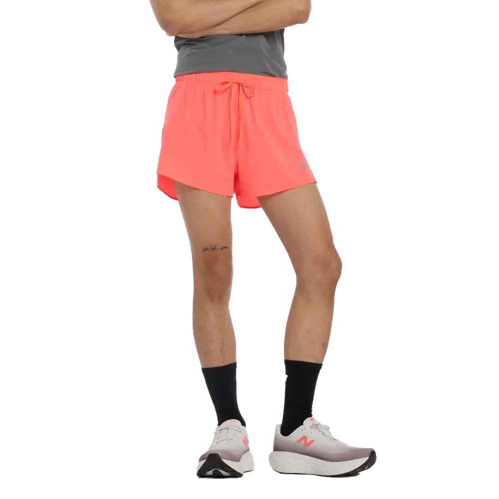Spodenki New Balance Ultra Light Short 3 M Pomarańczowe