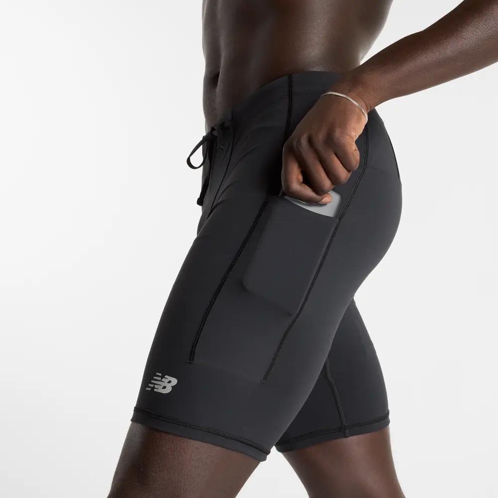 New Balance Sleek Pocket Half Tight 9 M Black Shorts