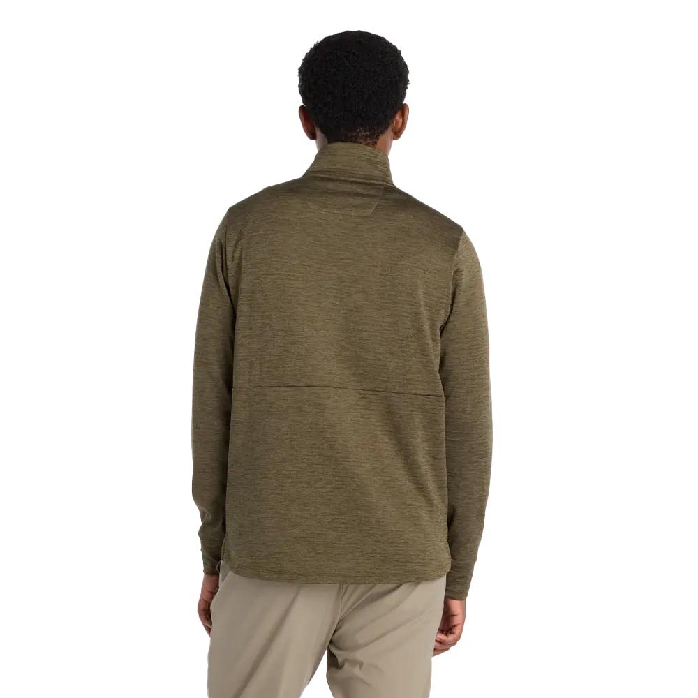 Hanorac New Balance Athletics Heat Grid cu fermoar cu jumătate de jumătate, mărime M, măsliniu