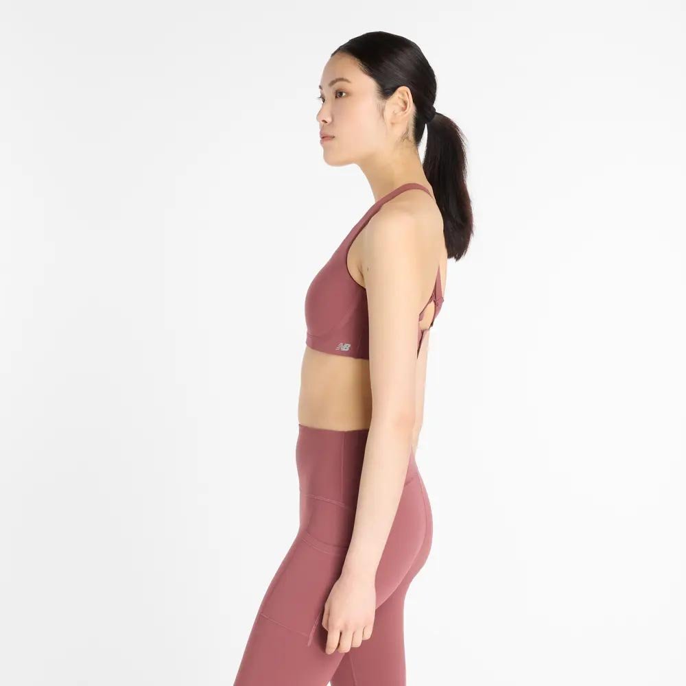 Biustonosz New Balance Race Bra W Różowy