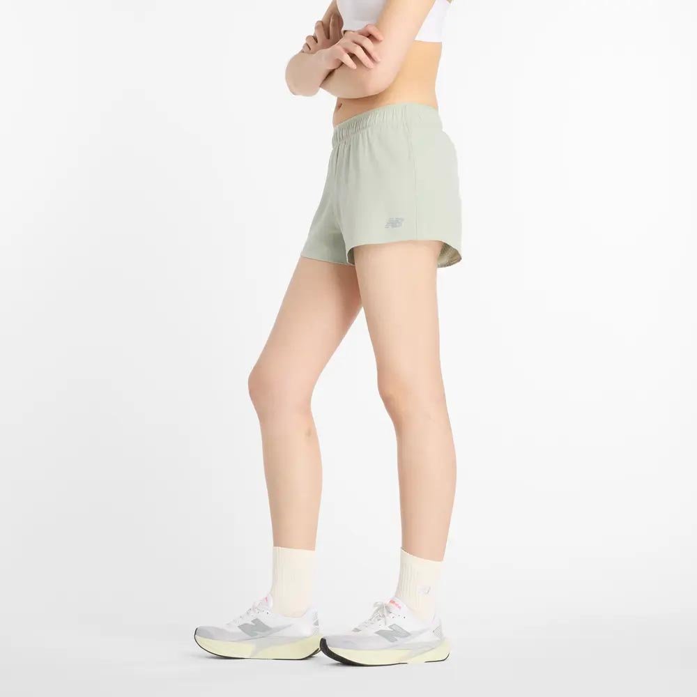 Pantaloni scurți New Balance RC Short 3 W verde deschis