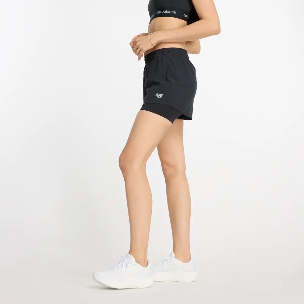 Spodenki New Balance RC 2 In 1 Short 3 W Czarne