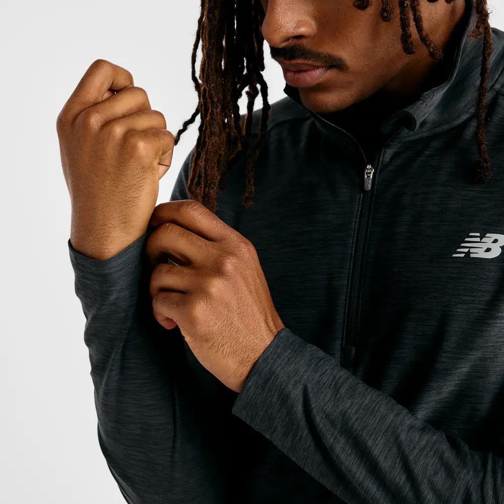 New Balance Spacedye 1/4 Zip M Gray Sweatshirt