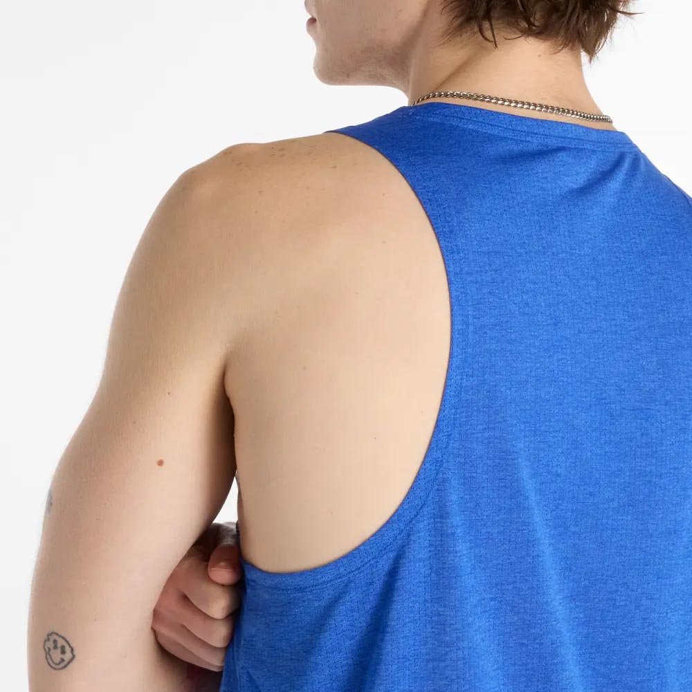 New Balance Athletics Run Singlet M Blue