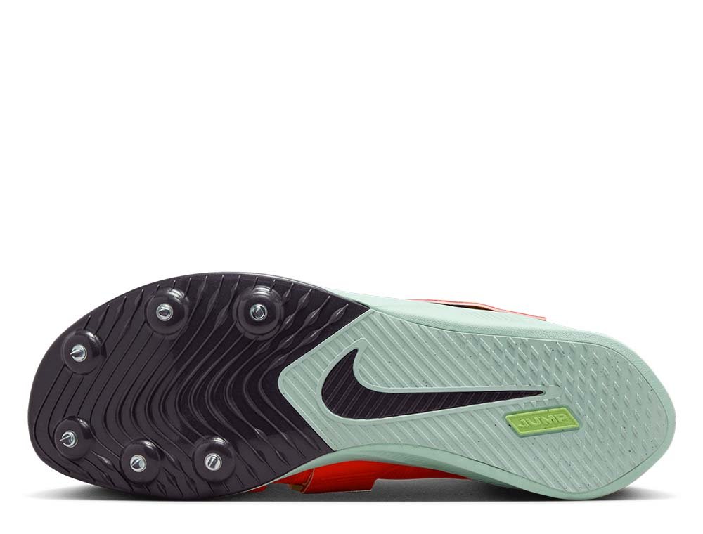 Kolce do biegania Nike Zoom Rival Jump U Czerwono-Limonkowe