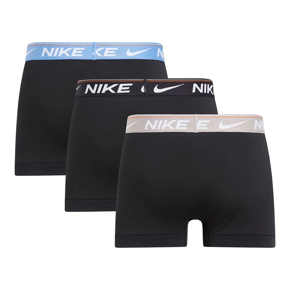 BOKSERKI NIKE TRUNK 3PK BLK - CLEGE GREY/ BLUE BEYOND/ BLK