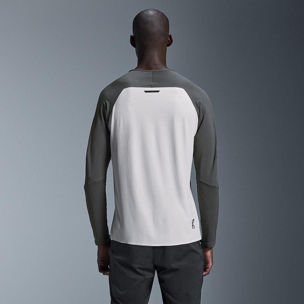 Tricou On Performance Long-T M Gri-Alb