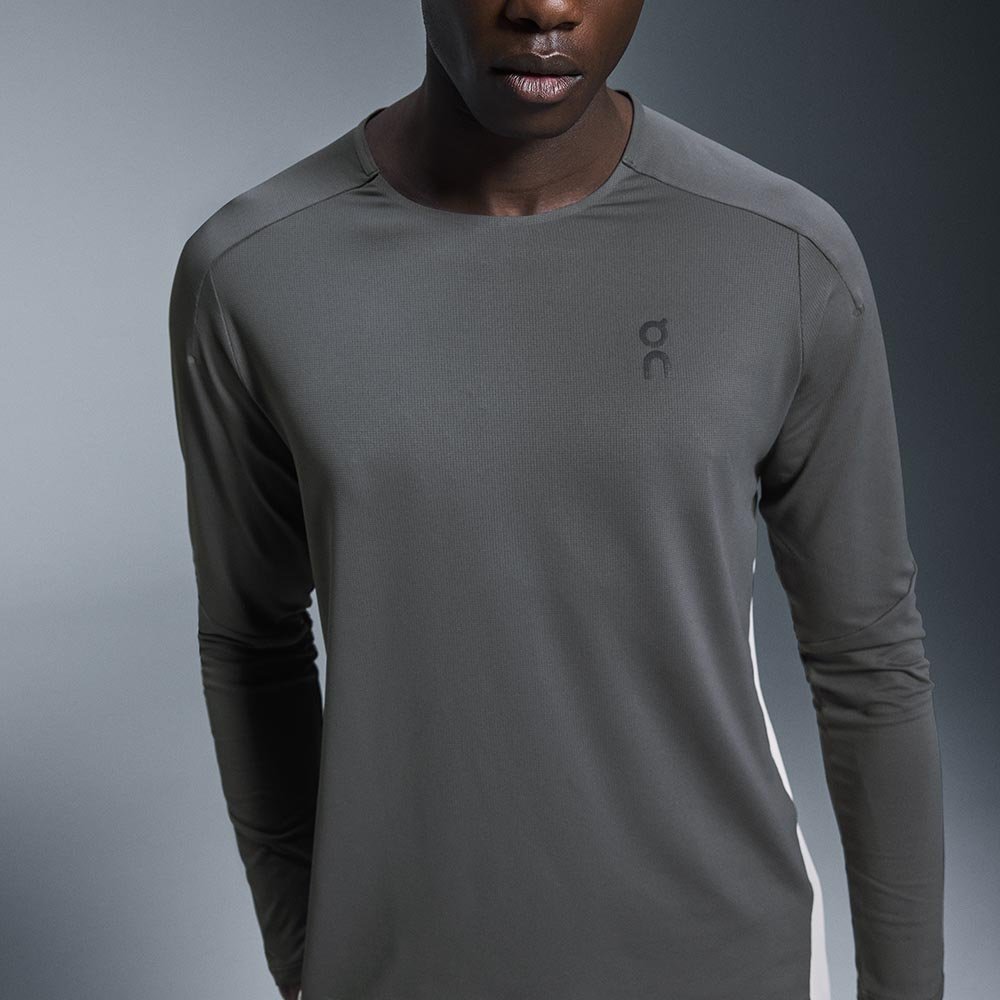 Tricou On Performance Long-T M Gri-Alb