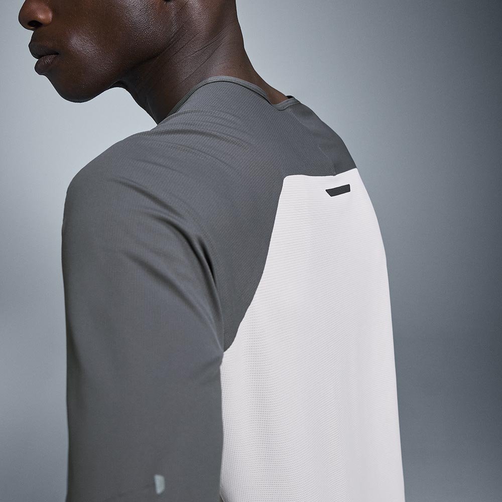 Tricou On Performance Long-T M Gri-Alb