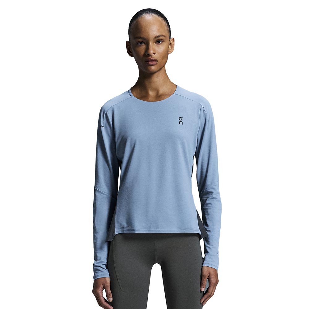 Tricou lung On Performance W albastru-gri
