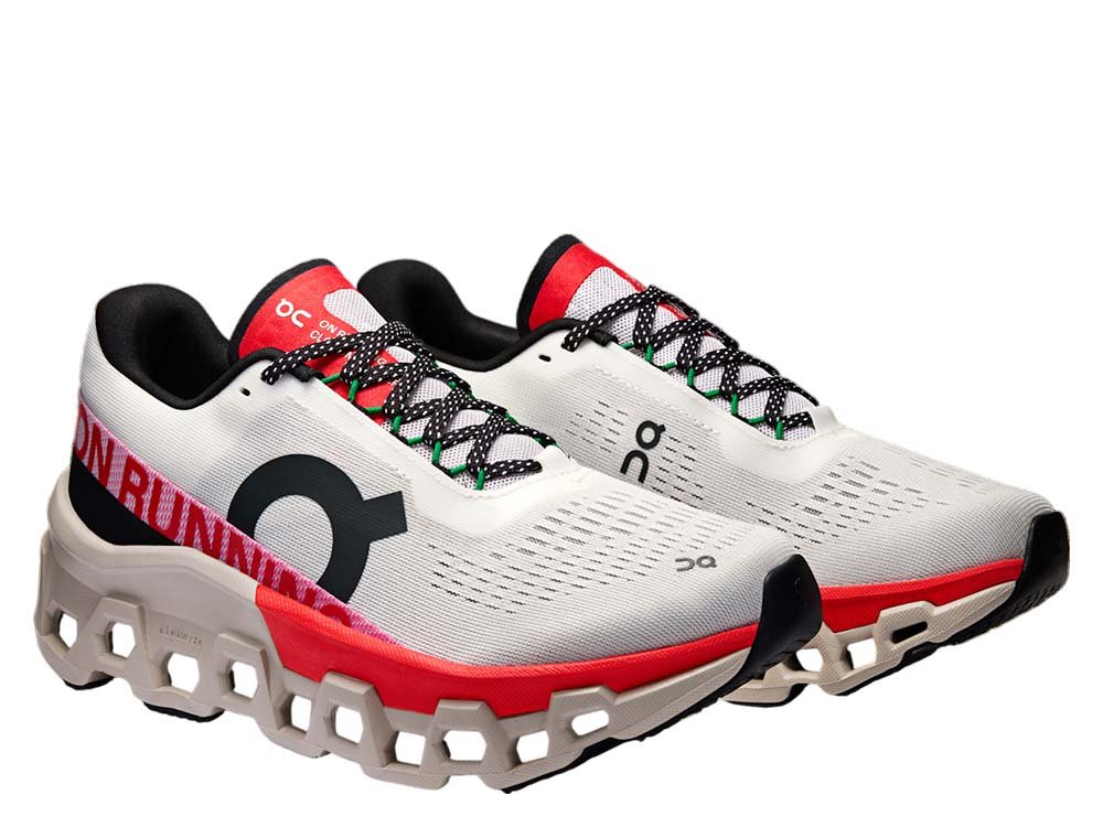 Pantofi Pe Cloudmonster 2 în alb și roșu