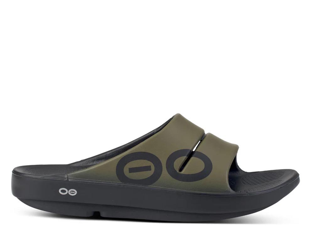 OOFOS OOAHH Sport Tatical Green U Flip-flops Verde-Negru