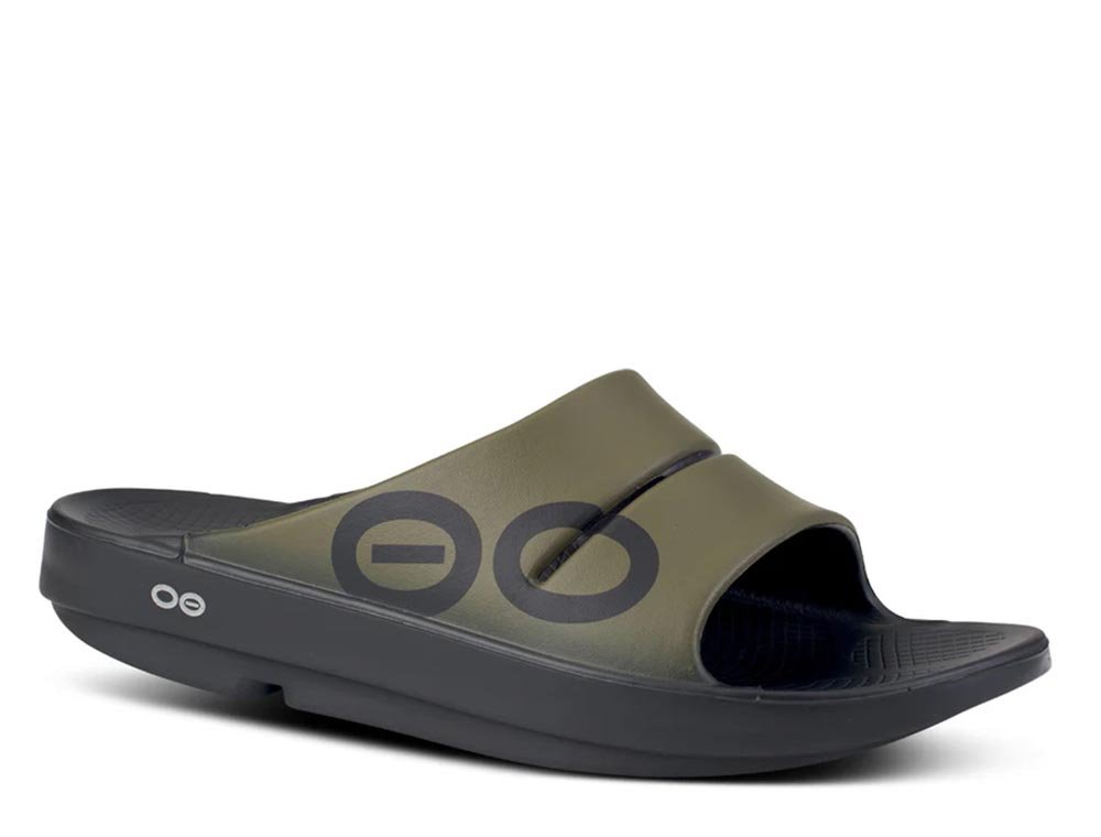 OOFOS OOAHH Sport Tatical Green U Flip-flops Verde-Negru