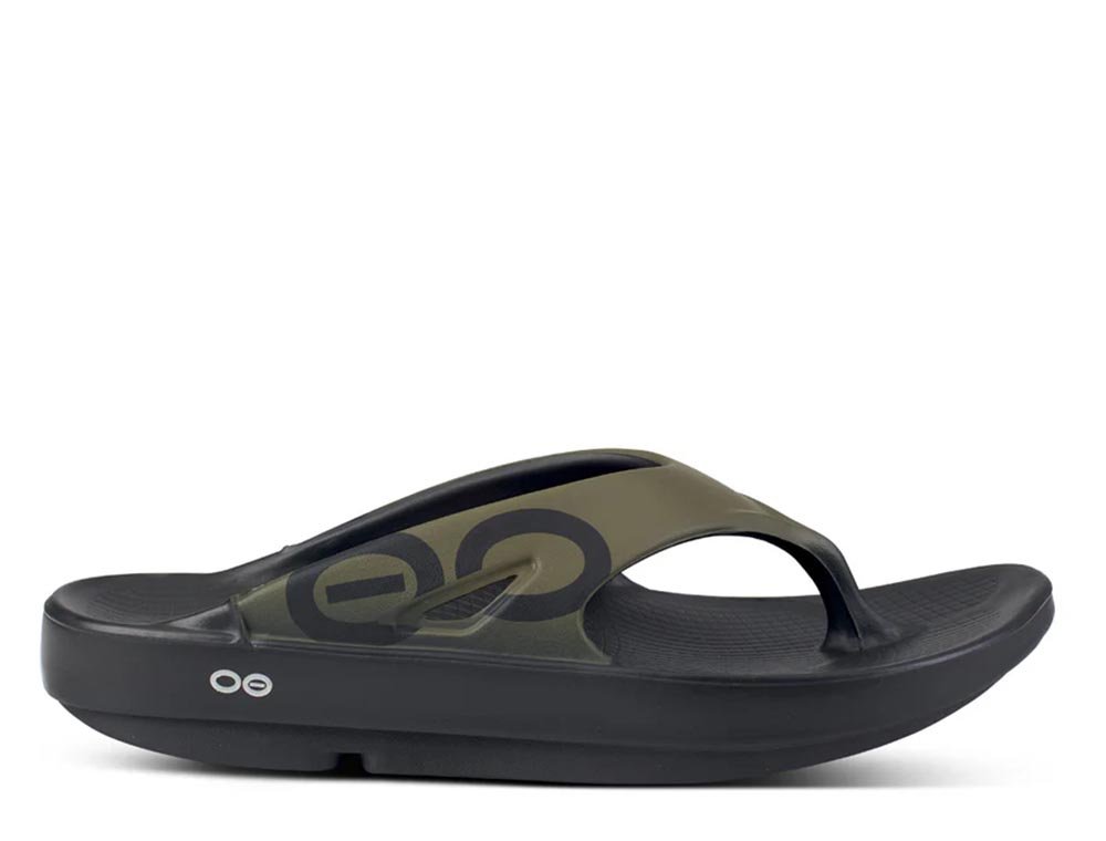 Flip-flops OOFOS Original Sport Tatical Green U Verde-Negru