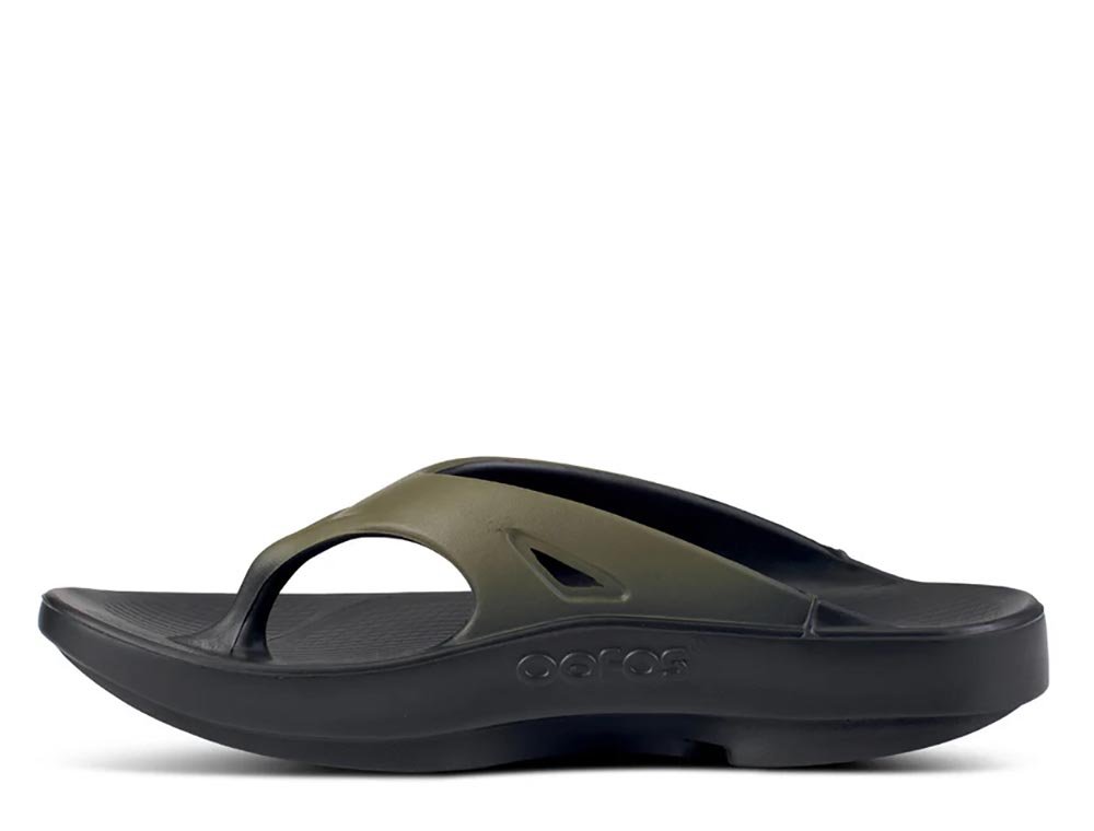 Flip-flops OOFOS Original Sport Tatical Green U Verde-Negru