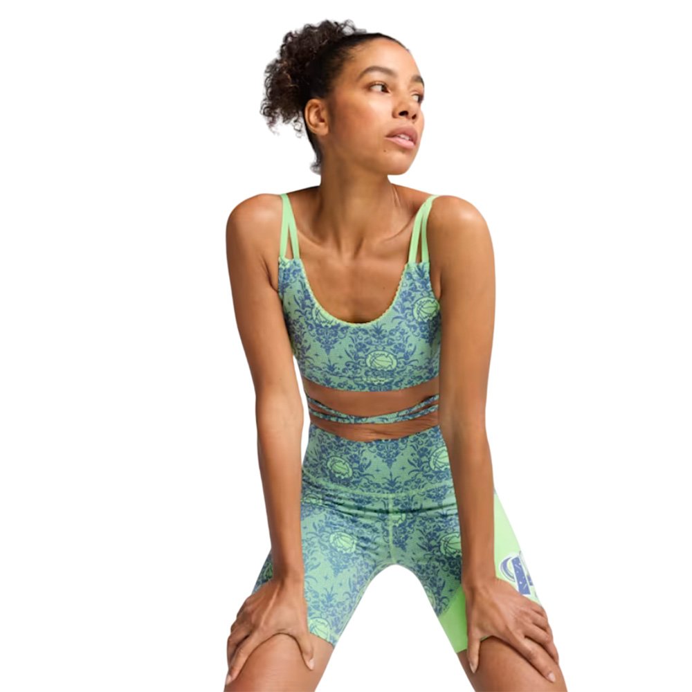 Sutien sport Puma Lace Em Up pentru femei, verde, albastru