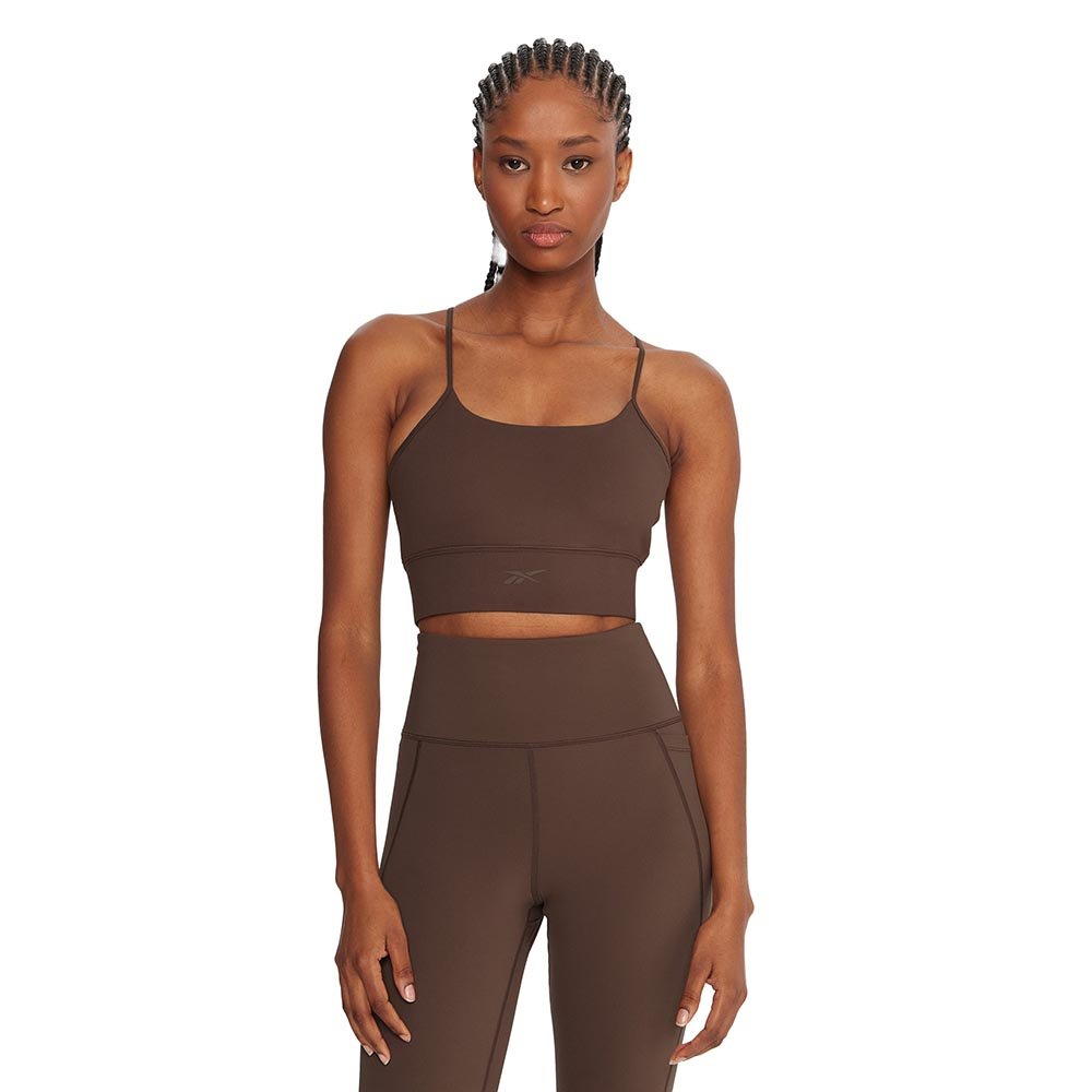 Biustonosz Reebok x Ewa Chodakowska Tonal Logo Bra W Brązowy