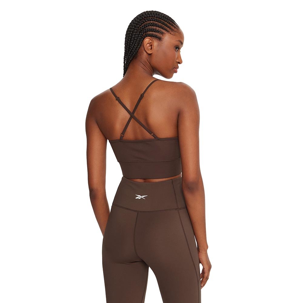 Biustonosz Reebok x Ewa Chodakowska Tonal Logo Bra W Brązowy