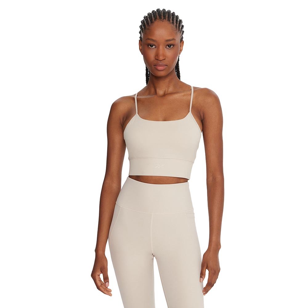 Biustonosz Reebok x Ewa Chodakowska Tonal Logo Bra W Beżowy