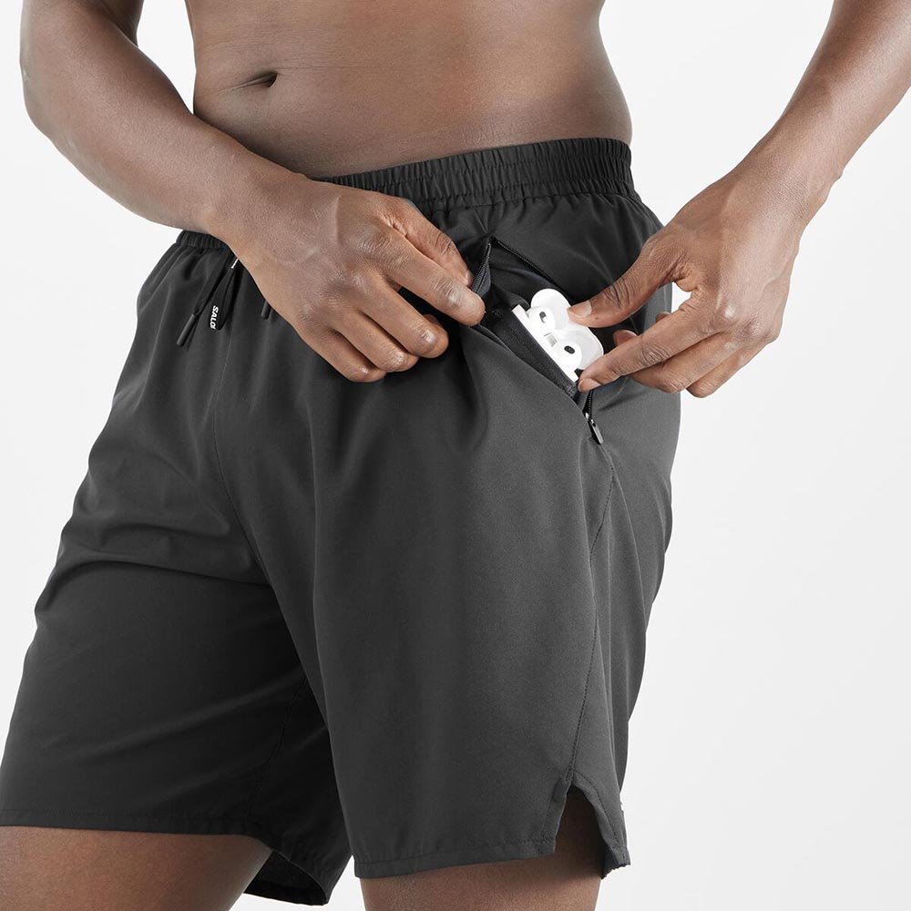 Pantaloni scurți Salomon Shakeout Core 2IN1 7" M negru