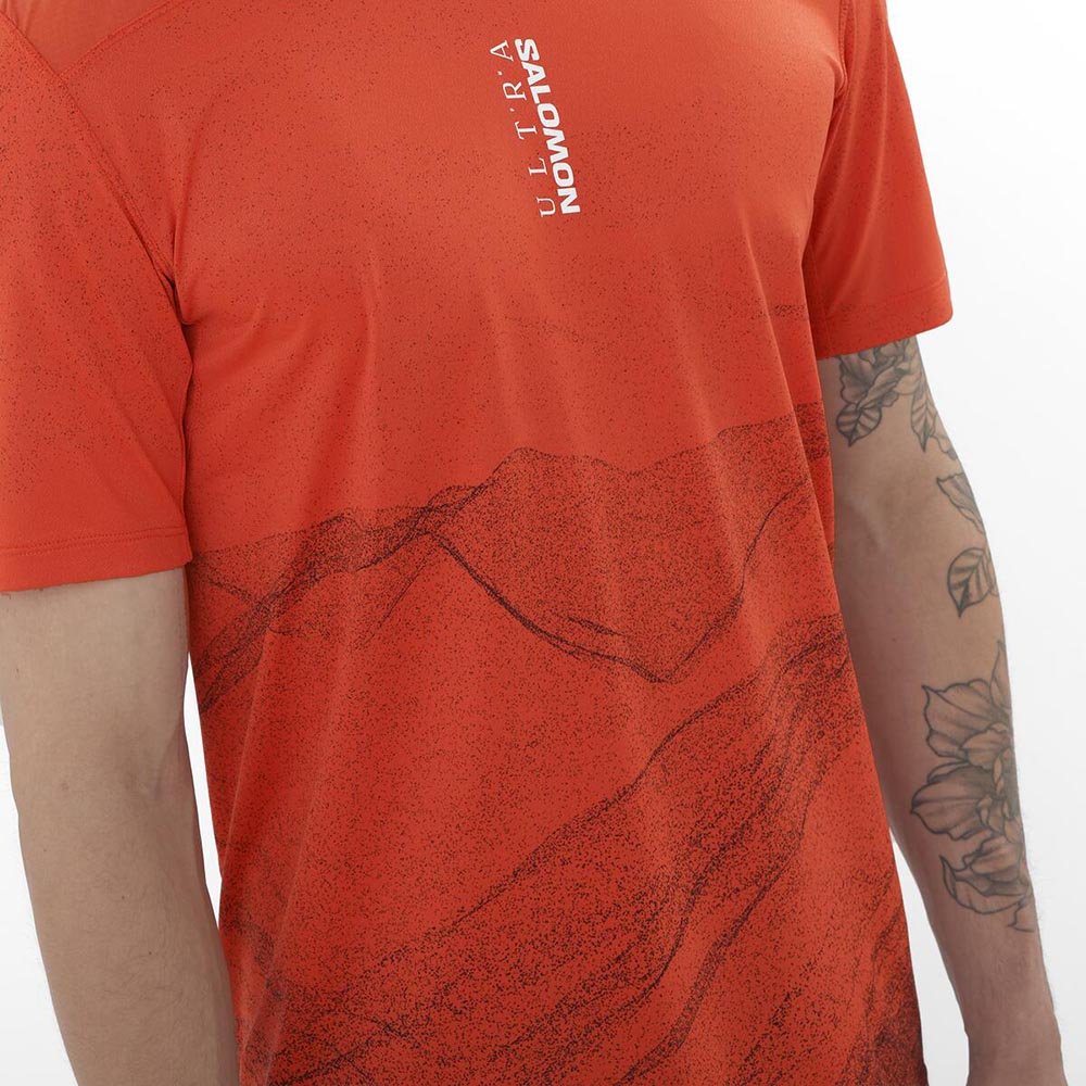 Salomon S/LAB Ultra Print M T-shirt Orange
